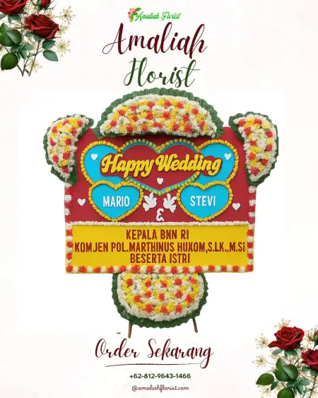 Papan Bunga Pernikahan Mancon